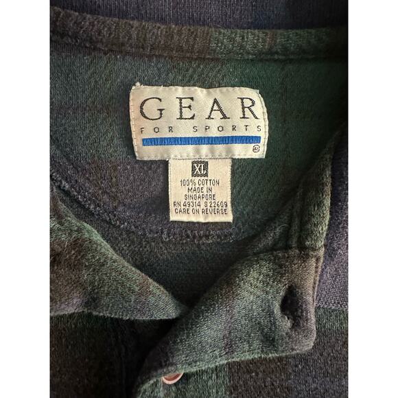 Gear for Sports University of Hawaii Vintage Golf Shirt Blue and Green Plaid XL - Picture 3 of 7